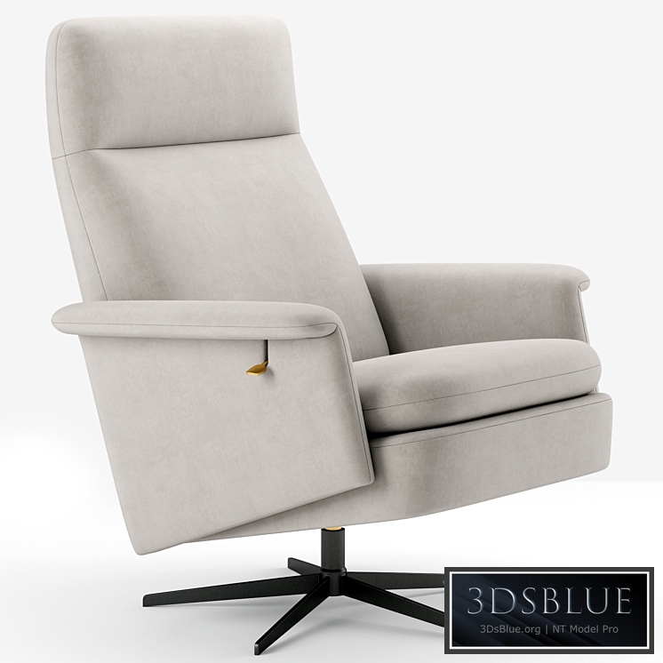 Crescent Swivel Recliner westelm 3DS Max - thumbnail 3