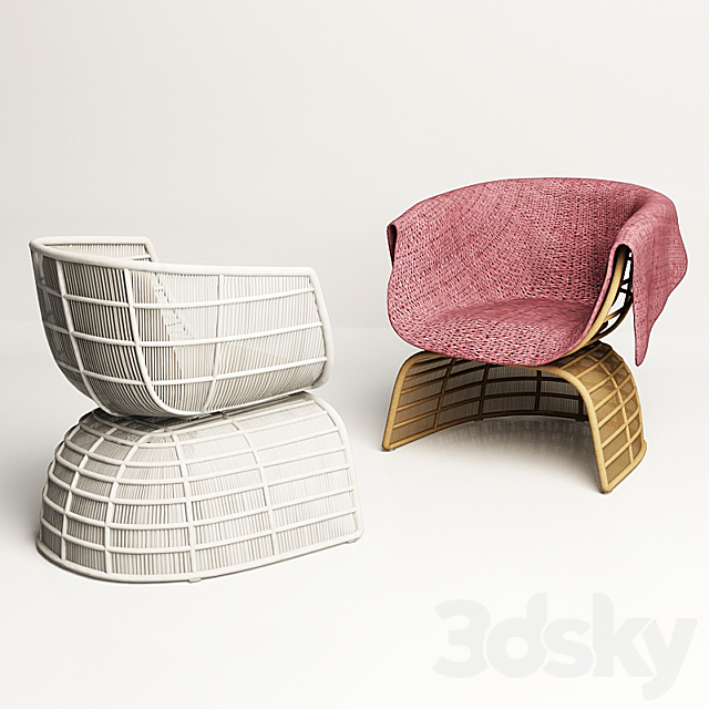 CRINOLINE ARMCHAIR 3ds Max - thumbnail 2