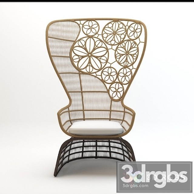 Crinoline Patricia Urquiola Armchair 3dsmax Download - thumbnail 1