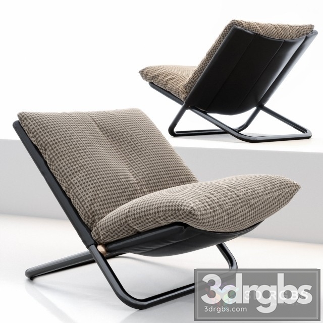 Cross Low Armchairr Arflex 3dsmax Download - thumbnail 1