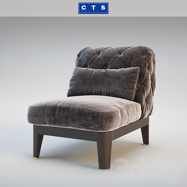 CTS Salotti armchair ELLIOT Poltroncina 3DSMax File - thumbnail 1