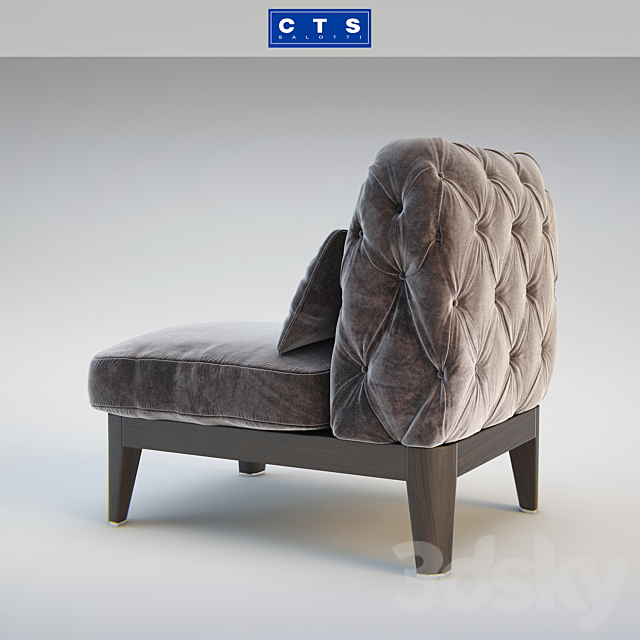 CTS Salotti armchair ELLIOT Poltroncina 3DSMax File - thumbnail 2