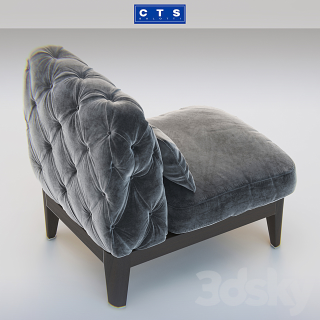 CTS Salotti armchair ELLIOT Poltroncina 3DSMax File - thumbnail 3