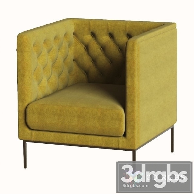 Cui Liu LaVine Tufted Club Chair 3dsmax Download - thumbnail 1