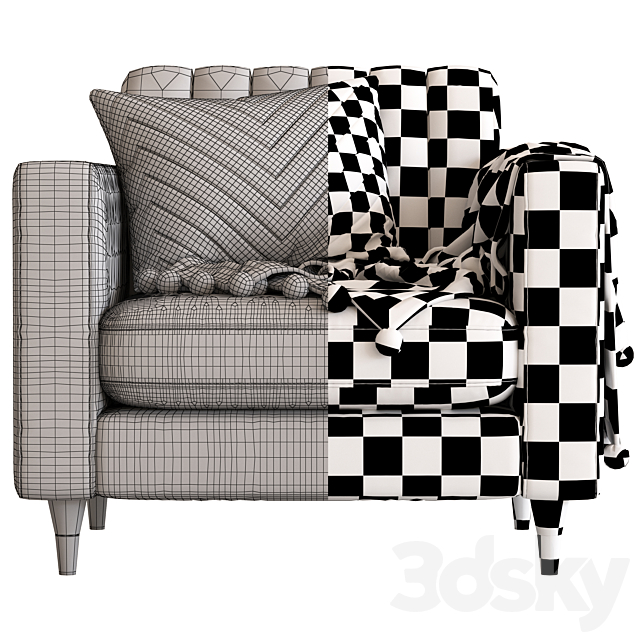 Cult Furniture Belgravia Armchair 3DS Max Model - thumbnail 5