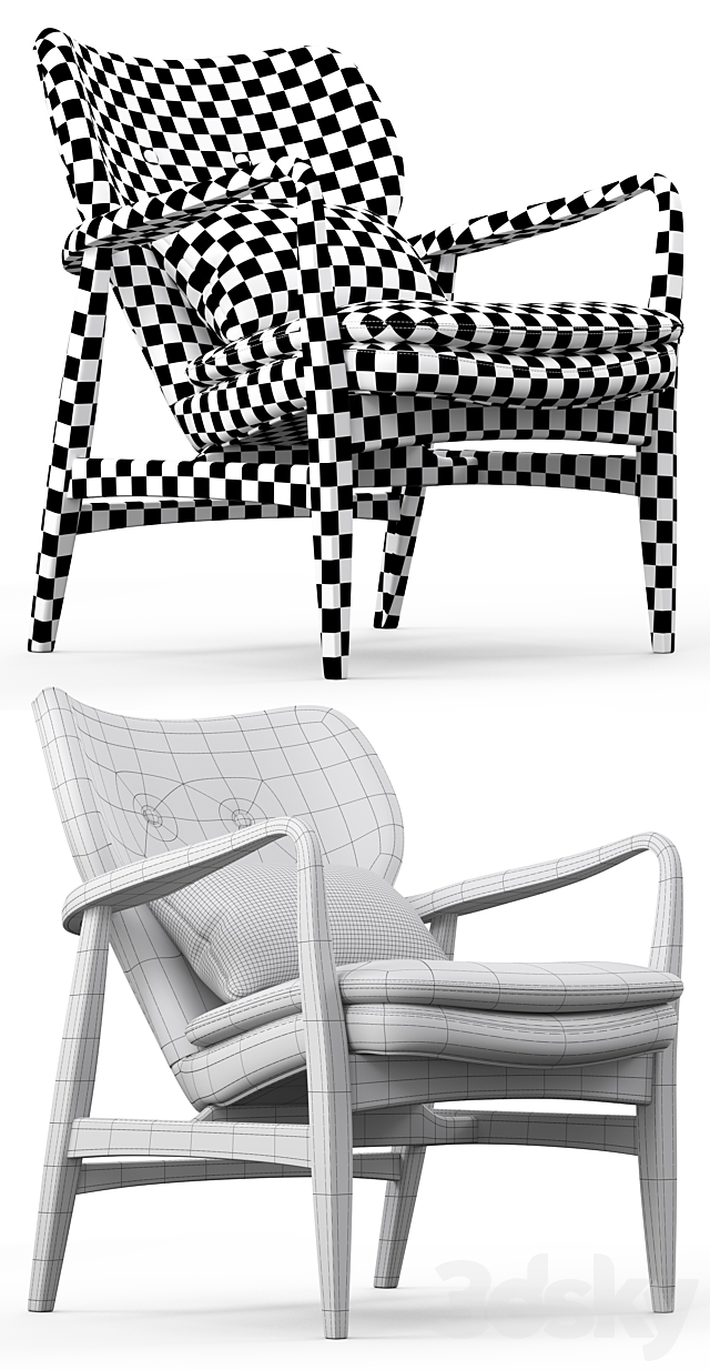 Cult Living Hampton Armchair 3ds Max - thumbnail 3