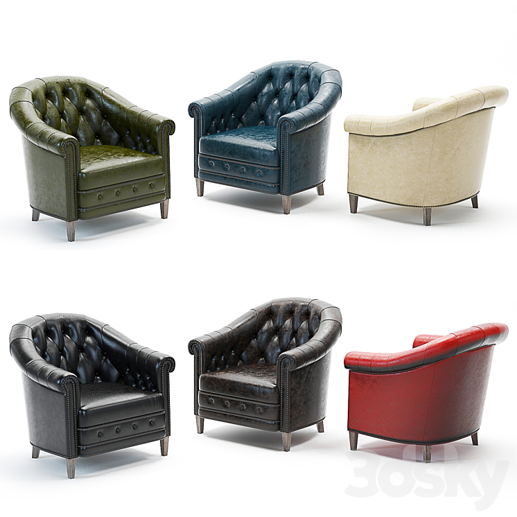 Curations Limited Chambery Armchair 3DS Max - thumbnail 2