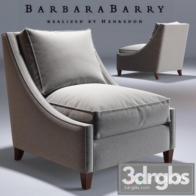 Curved Back Lounge Chair 3dsmax Download - thumbnail 1