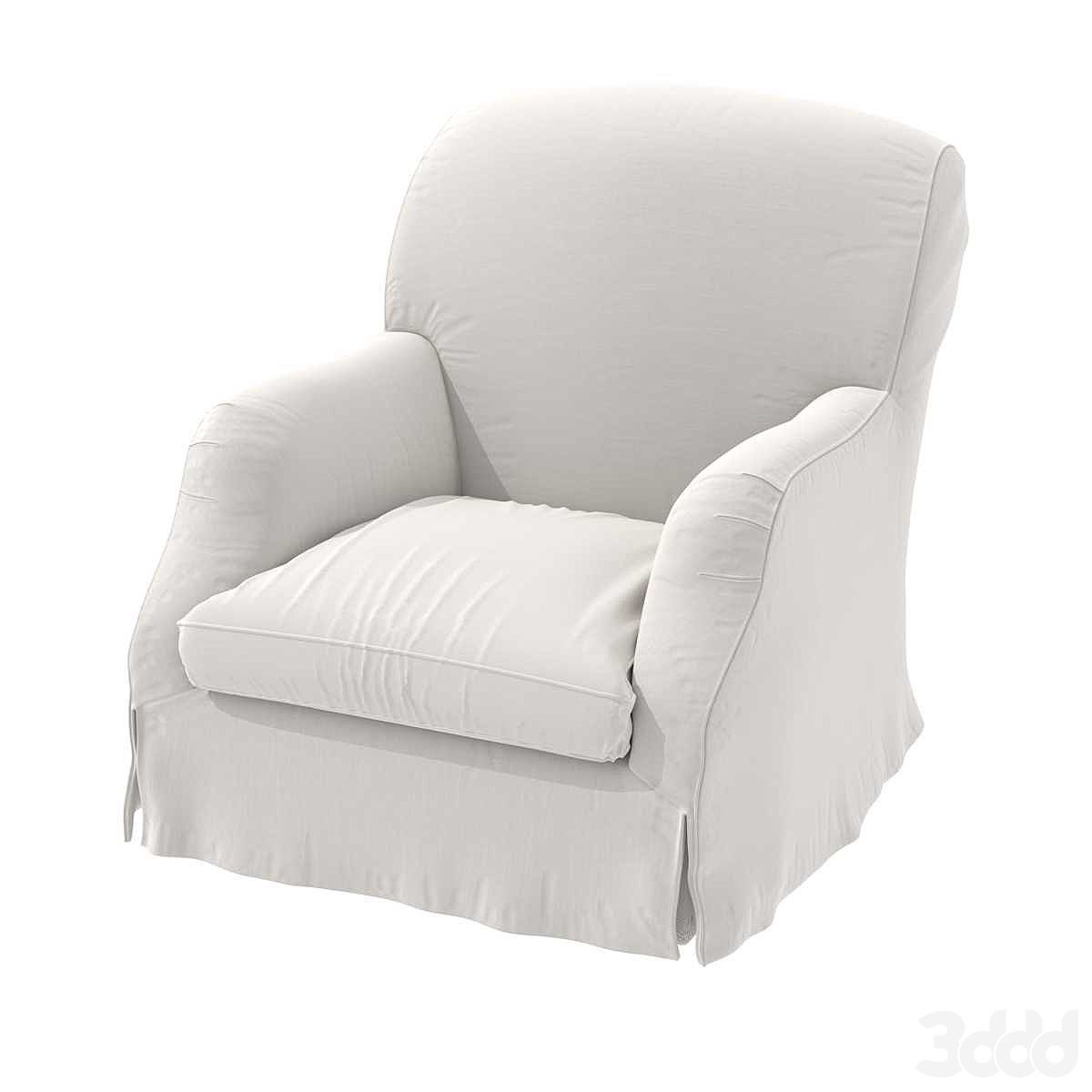 Custom made slipcovered chair 3DS Max - thumbnail 3