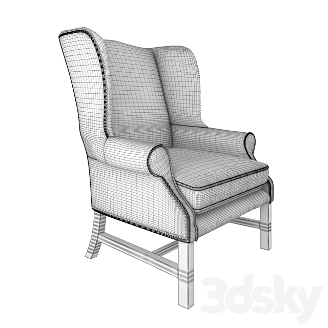 DADDY DOWNING CHAIR 3DS Max Model - thumbnail 3