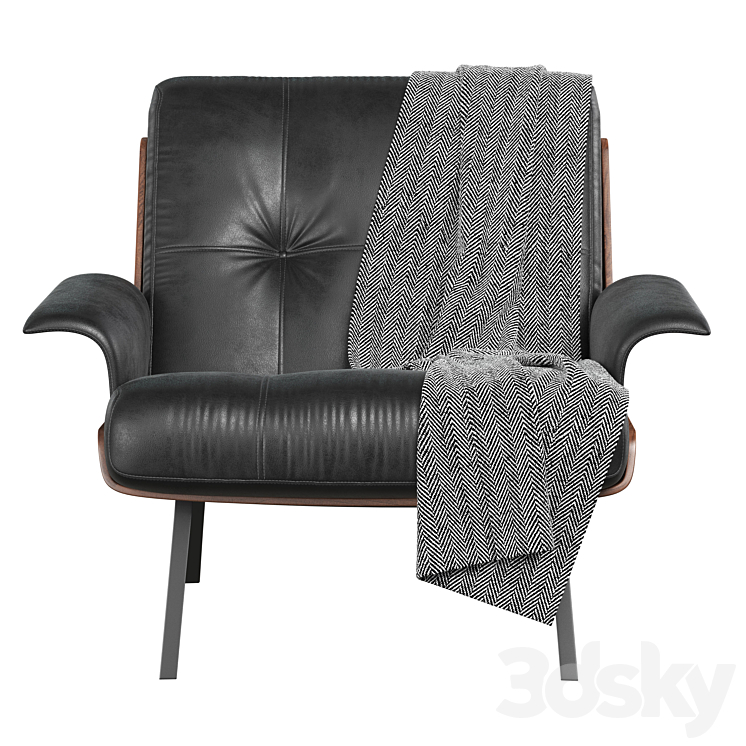 Daiki Armchair by Minotti 3DS Max Model - thumbnail 2