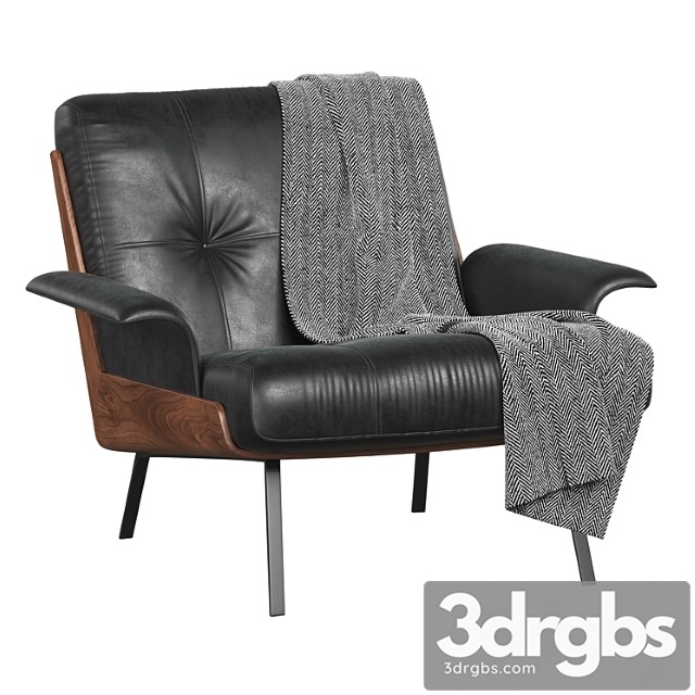 Daiki Armchair by Minotti 3dsmax Download - thumbnail 1