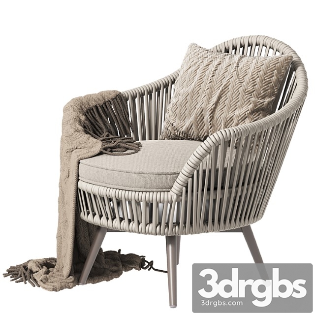 Daisy Swivel Club Chair 3dsmax Download - thumbnail 1