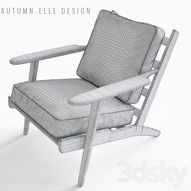 Dale Lounge Chair 3ds Max - thumbnail 3