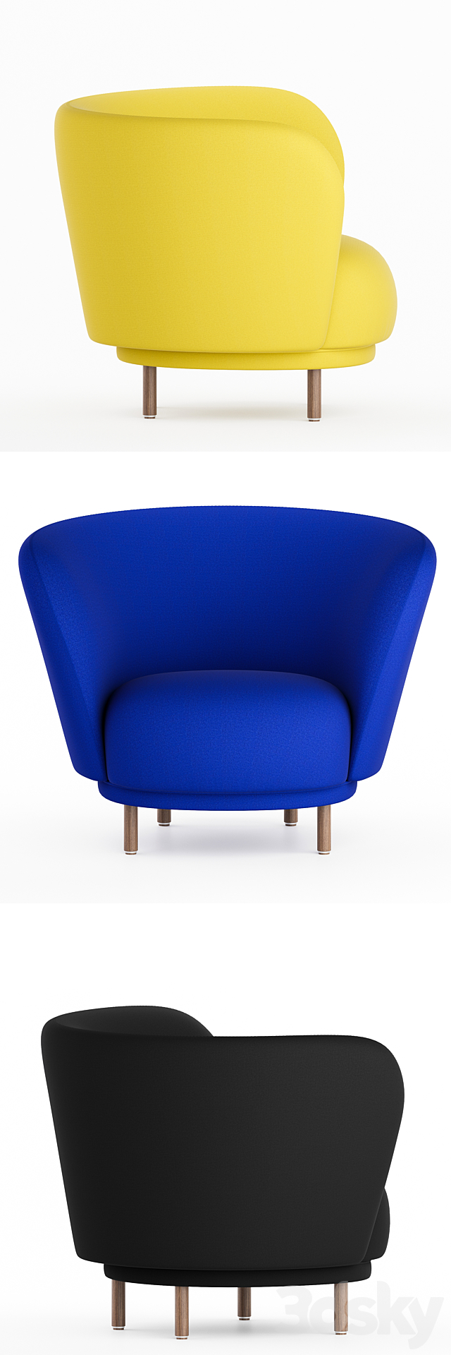 Dandy Armchair Massproductions 3ds Max - thumbnail 2