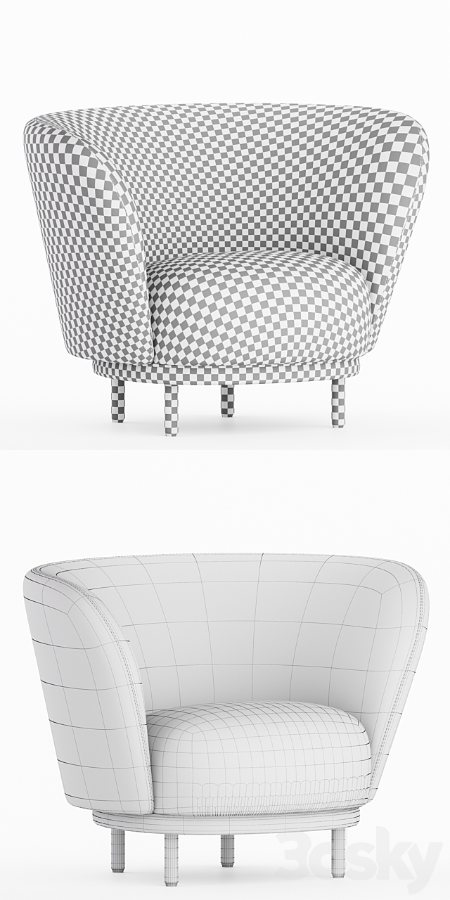 Dandy Armchair Massproductions 3ds Max - thumbnail 3