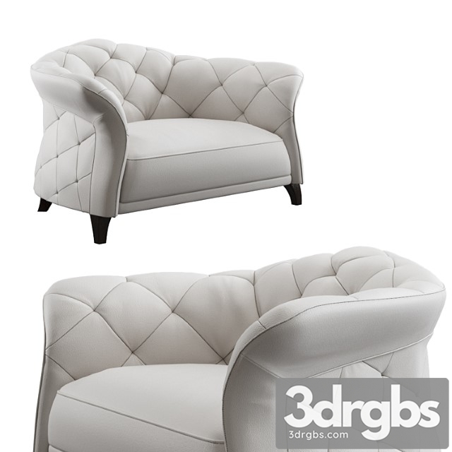 Danetti leather armchair 3dsmax Download - thumbnail 1