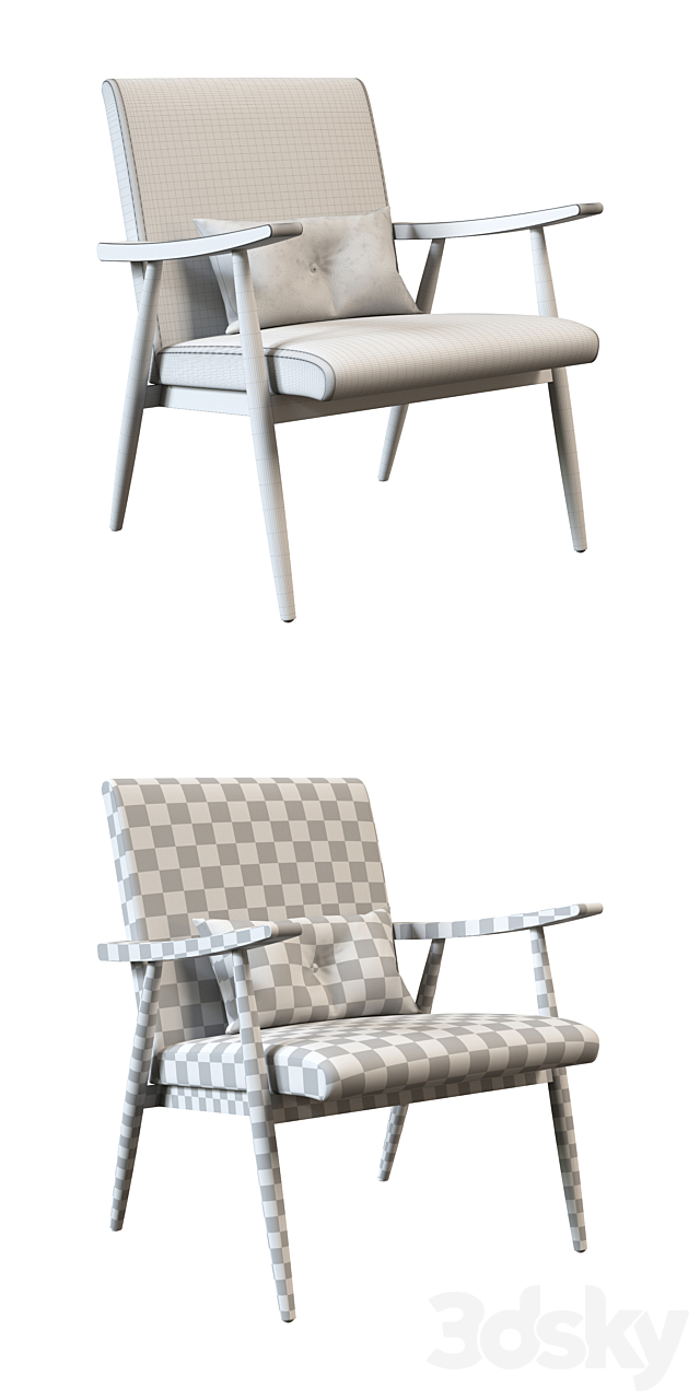 Danish Armchair 3DSMax File - thumbnail 3