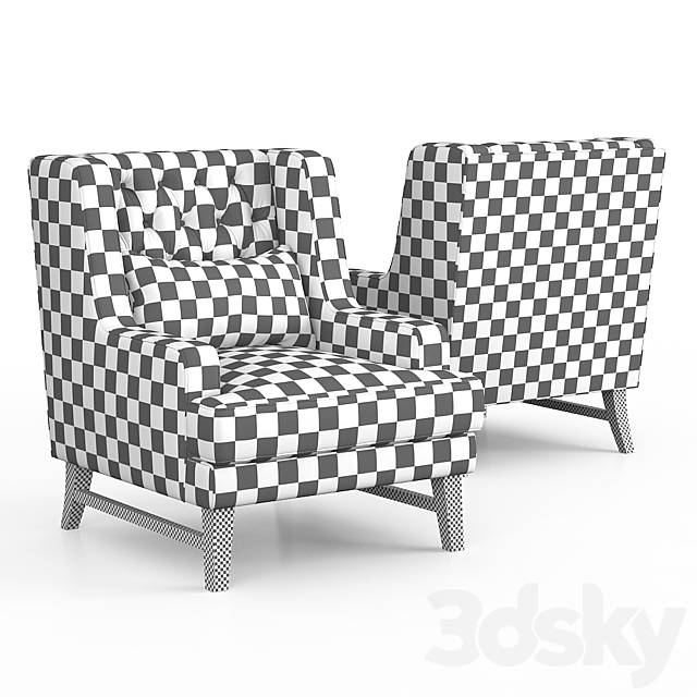 Dantone | Armchair “Baltimore” 3DS Max Model - thumbnail 2