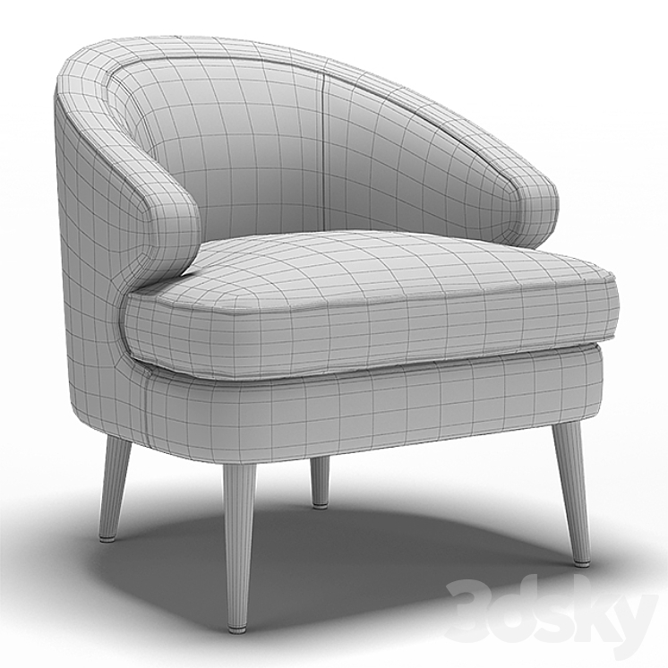 “Dantone | Armchair “”Brevik””” 3DS Max - thumbnail 2