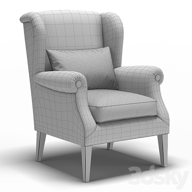 “Dantone | Armchair “”Hyde””” 3DS Max - thumbnail 2