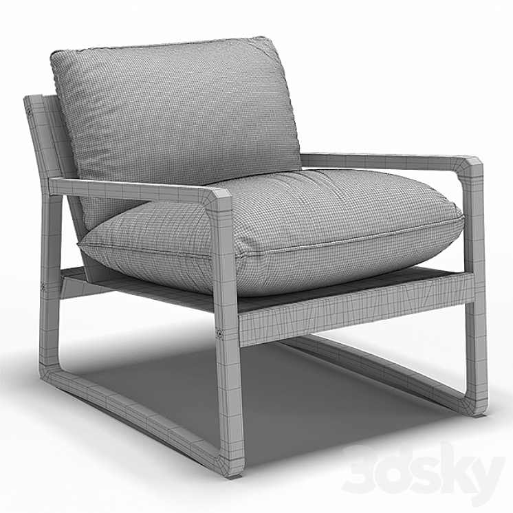 “Dantone | Armchair “”Lounge””” 3DS Max - thumbnail 2