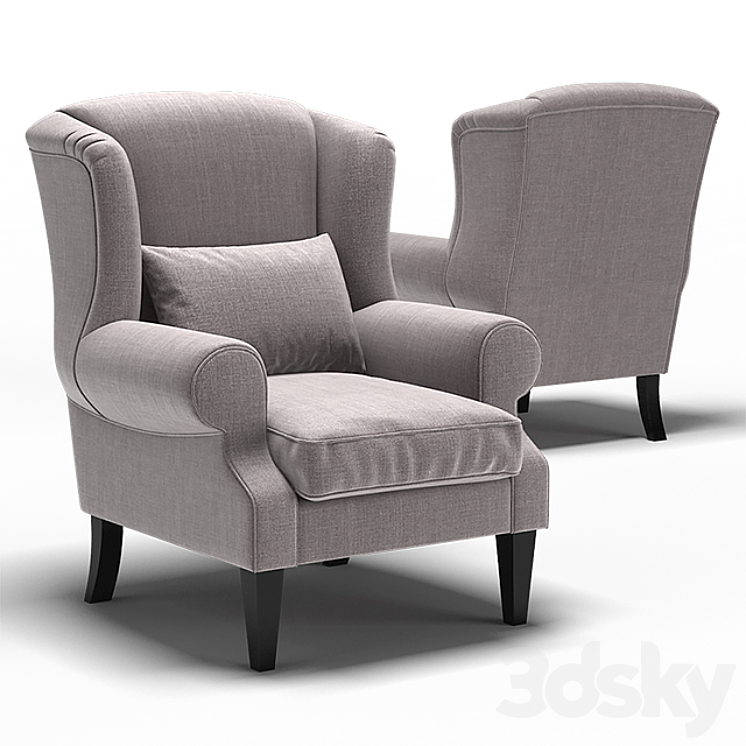 “Dantone | Armchair “”Rouen””” 3DS Max - thumbnail 1