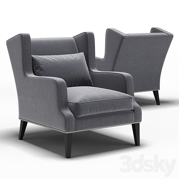 “Dantone | Armchair “”York””” 3DS Max - thumbnail 1