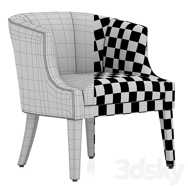 Dantone Home Armchair Jersey 3ds Max - thumbnail 3