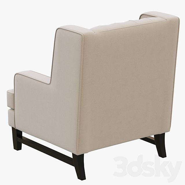 Dantone Home Baltimore armchair 3DS Max Model - thumbnail 2