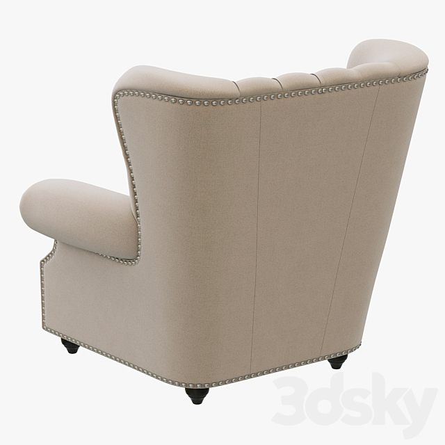 Dantone Home Biarritz armchair 3DS Max Model - thumbnail 2