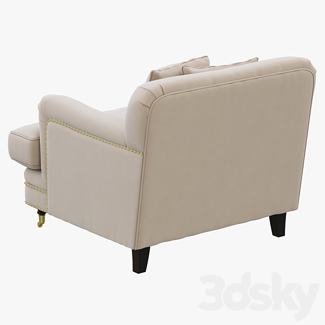 Dantone Home Bove armchair 3DS Max Model - thumbnail 2