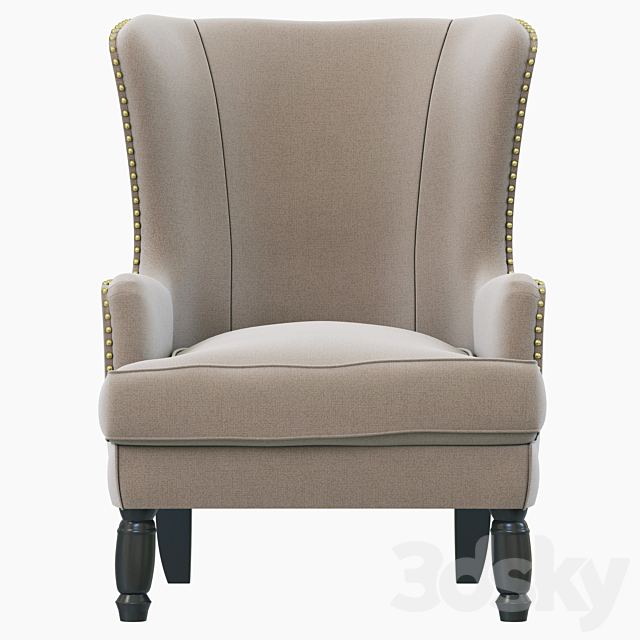 Dantone Home Chantilly Armchair 3DS Max Model - thumbnail 2