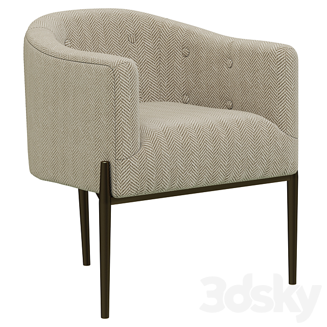 Dantone Home Newcastle Light Armchair 3DSMax File - thumbnail 1