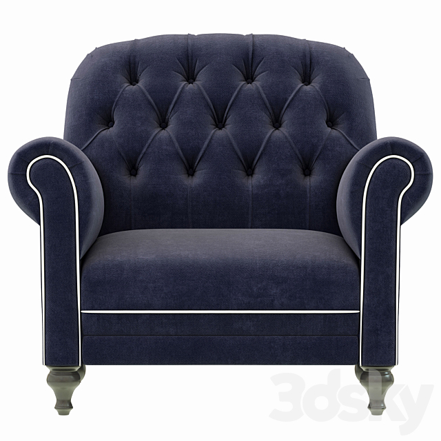 Dantone Home Oxford Armchair 3ds Max - thumbnail 2