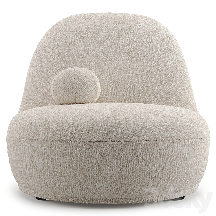 Dantone Home Terry Armchair 3DS Max Model - thumbnail 2