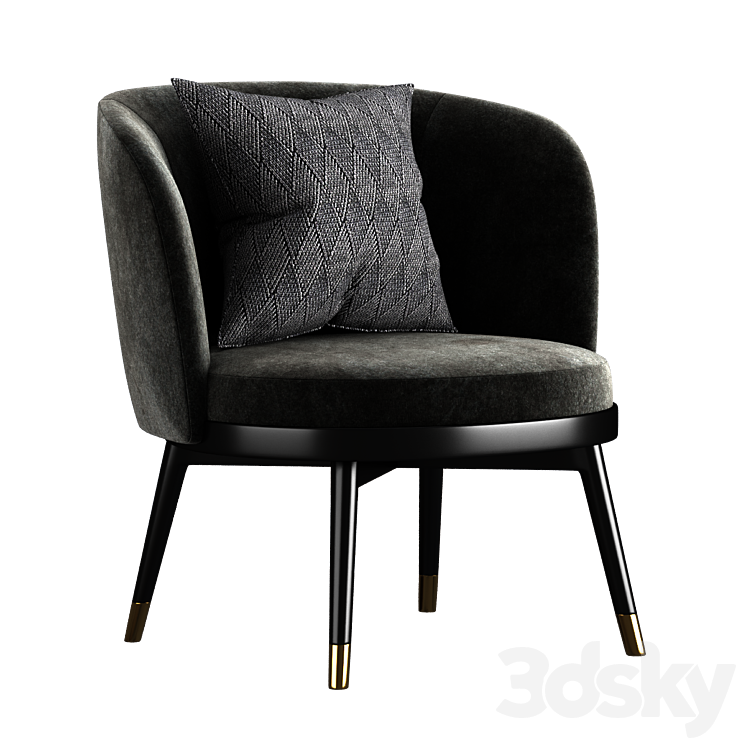 Daphne Armchair by Porada 3DS Max Model - thumbnail 1