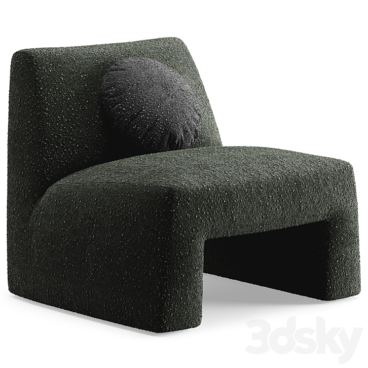 Dario Accent Chair By CB2 3DS Max - thumbnail 1