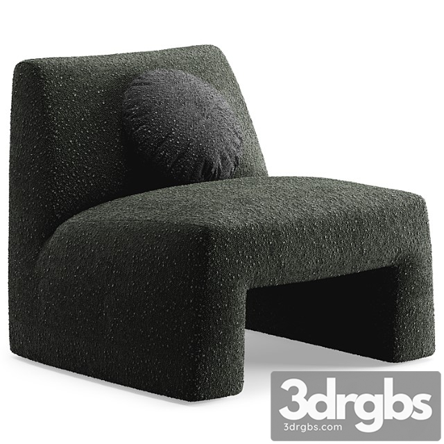 Dario Accent Chair By Cb2 3dsmax Download - thumbnail 1