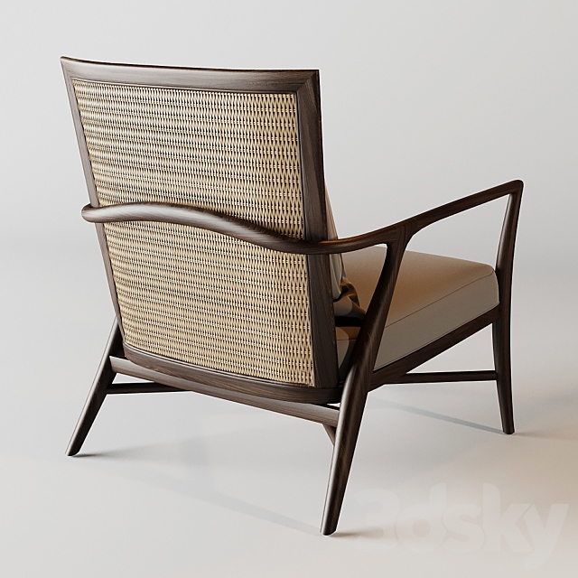 Davenport Lounge Chair 3DS Max Model - thumbnail 2