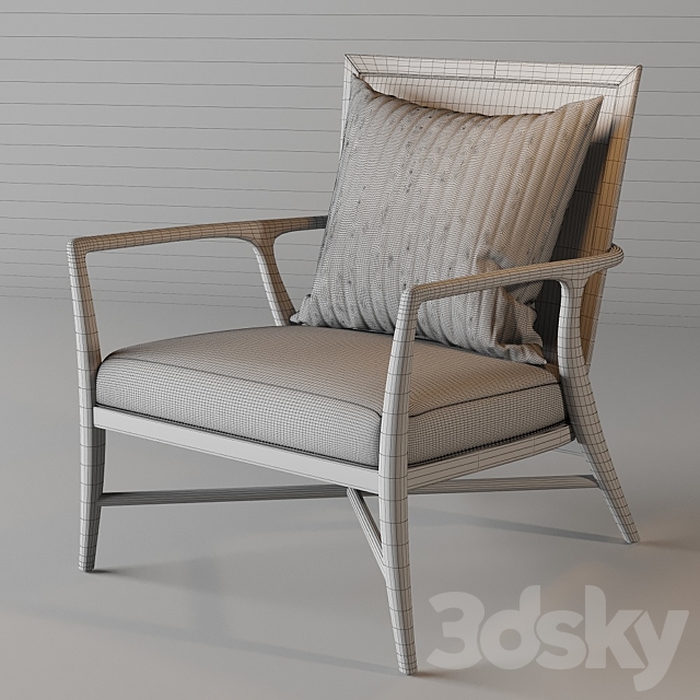 Davenport Lounge Chair 3DS Max Model - thumbnail 3