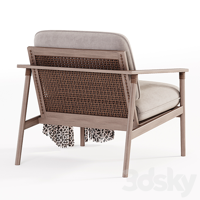 David lounge chair 3DS Max Model - thumbnail 4