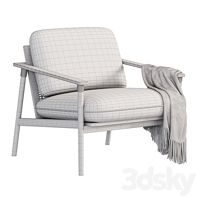 David lounge chair 3DS Max Model - thumbnail 6