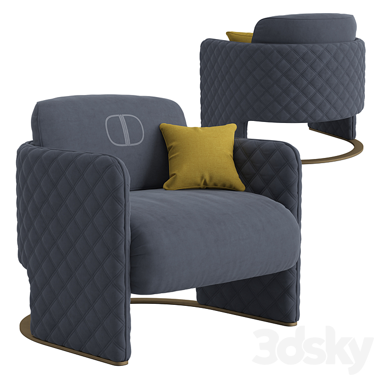 Daytona amy armchair 3DS Max Model - thumbnail 1