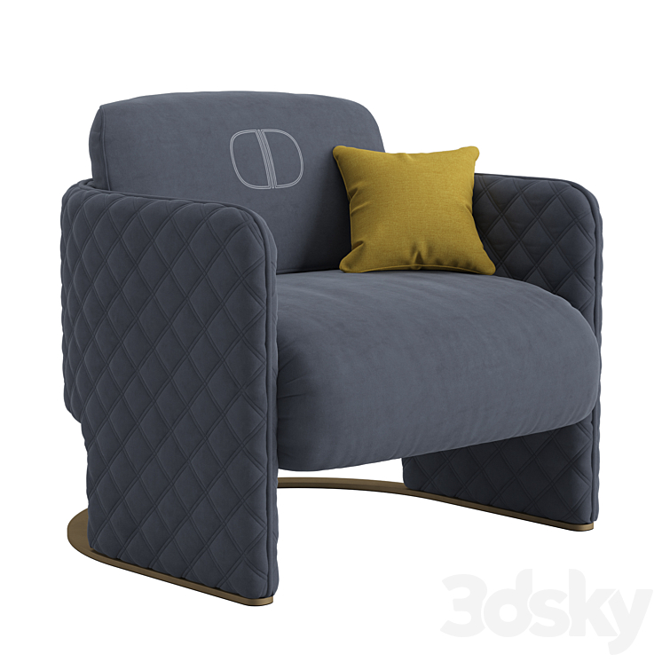 Daytona amy armchair 3DS Max Model - thumbnail 2