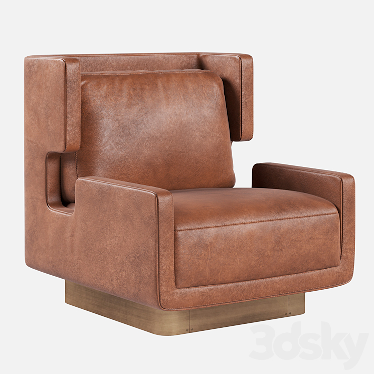 Daytona haring armchair 3DS Max Model - thumbnail 1