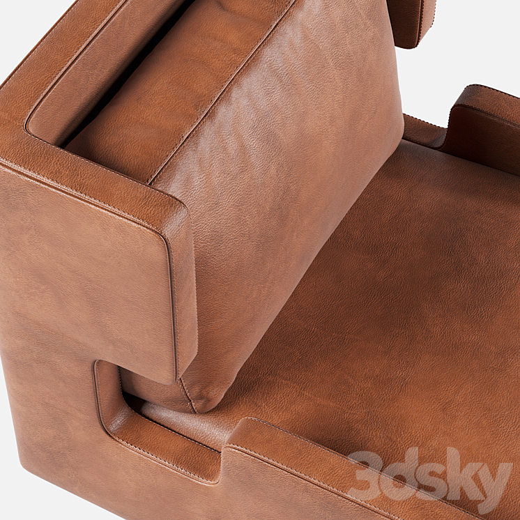 Daytona haring armchair 3DS Max Model - thumbnail 2