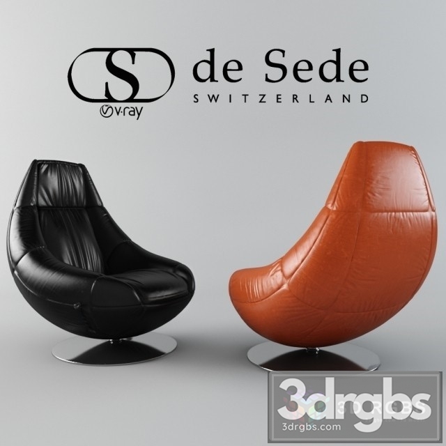 De Sede Armchair 166 3dsmax Download - thumbnail 1