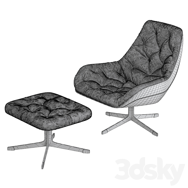 De Sede DS 144 Armchair 3DSMax File - thumbnail 2