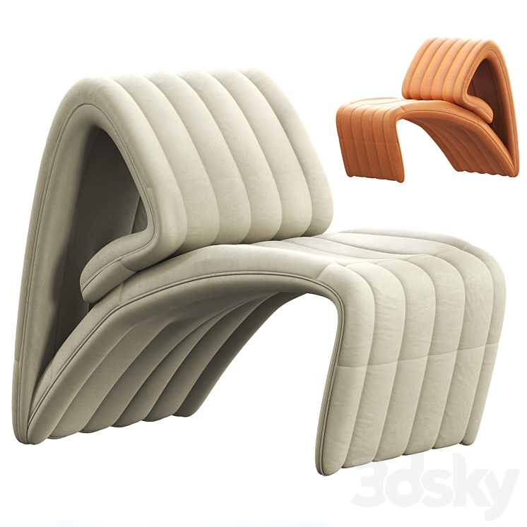 de Sede DS 266 Recliner leather armchair 3DS Max Model - thumbnail 3